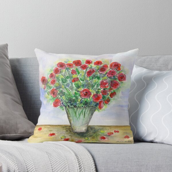 Item preview, Red Roses in a Vase designed and sold by CarolineLembke.