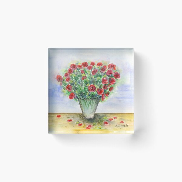 Artikelvorschau, Red Roses in a Vase entworfen und verkauft von CarolineLembke.