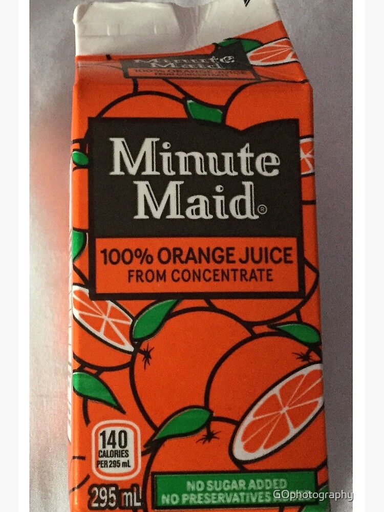 Vintage Orange Juice Carton Minute Maid Art Board Print By