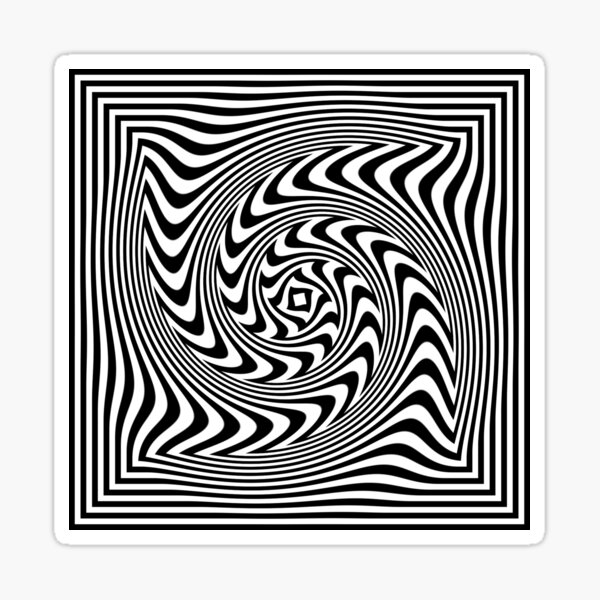 #Illusions gif, #abstract, #design, #pattern, art, illustration, twirl, hypnosis, twist, target, spiral Sticker