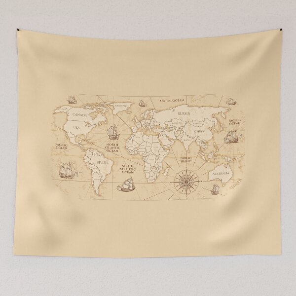 Item preview, Antique World Map designed and sold by mattpanta.