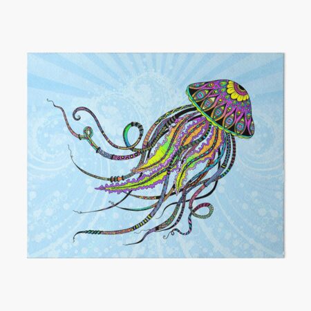 Electric Jellyfish Art Board Print