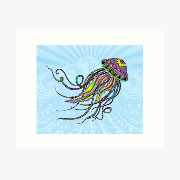 Electric Jellyfish Art Print