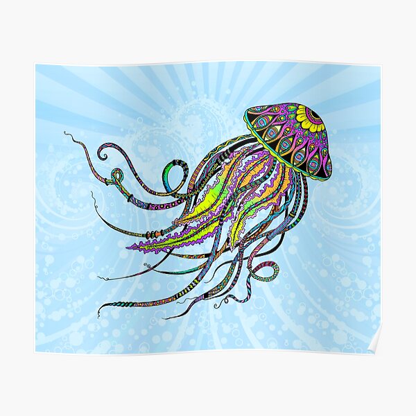 Electric Jellyfish Poster