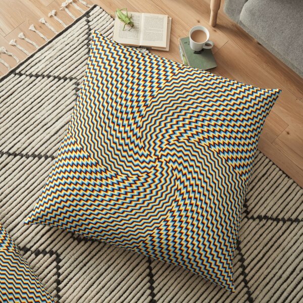 #Illusions gif, #abstract, #design, #pattern, art, illustration, twirl, hypnosis, twist, target, spiral Floor Pillow