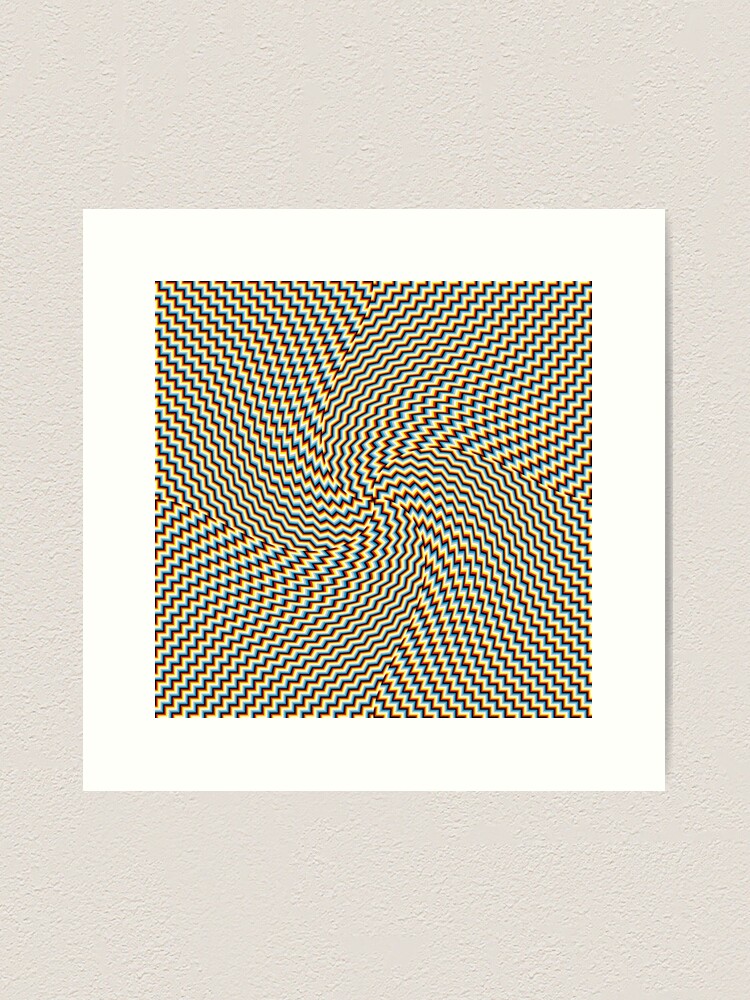 Alternate view of #Illusions gif, #abstract, #design, #pattern, art, illustration, twirl, hypnosis, twist, target, spiral Art Print
