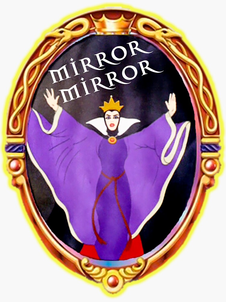 "Mandela Effect Mirror Mirror (parody)" Sticker for Sale by evadeht Redbubble