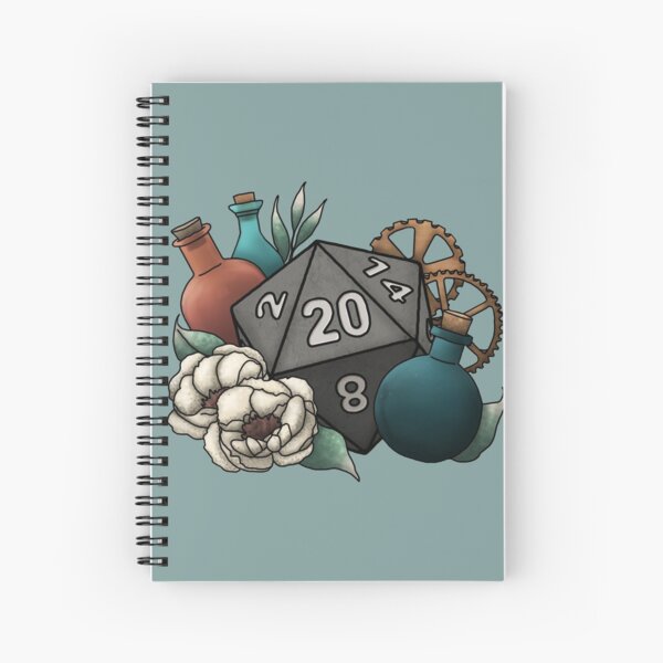 Artificer Class D20 - Tabletop Gaming Dice Spiral Notebook