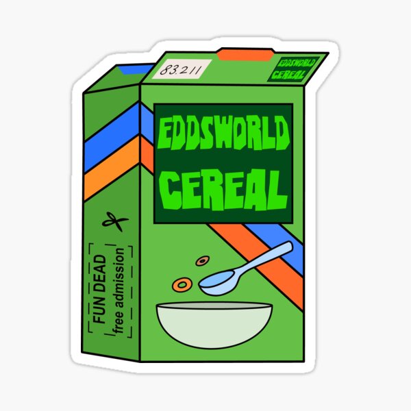 Item preview, Eddsworld Cereal sticker  designed and sold by DasiyHeadDesign.