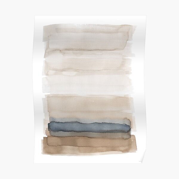 Watercolor lines Poster