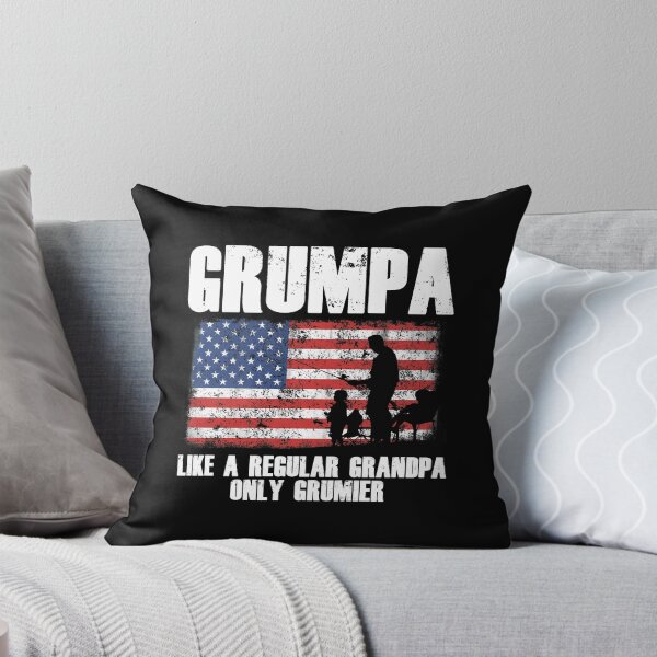 Item preview, Grumpa Like A Regular Grandpa Only Grumpier TShirt Gift American Flag Fishing designed and sold by rhonstoppable27.