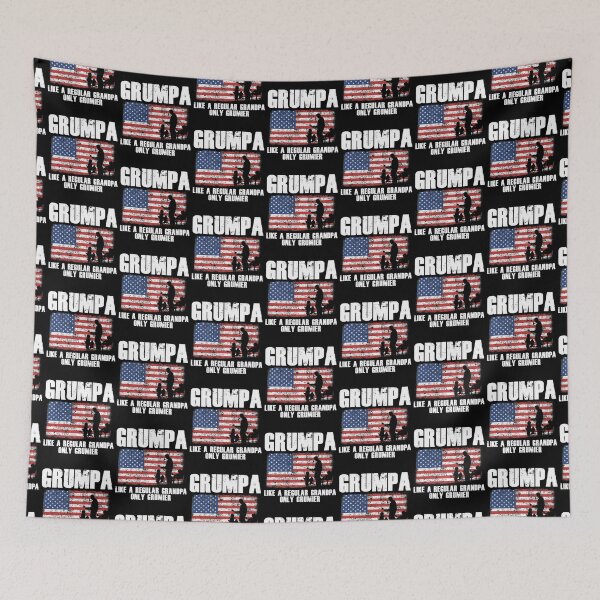 Item preview, Grumpa Like A Regular Grandpa Only Grumpier TShirt Gift American Flag Fishing designed and sold by rhonstoppable27.