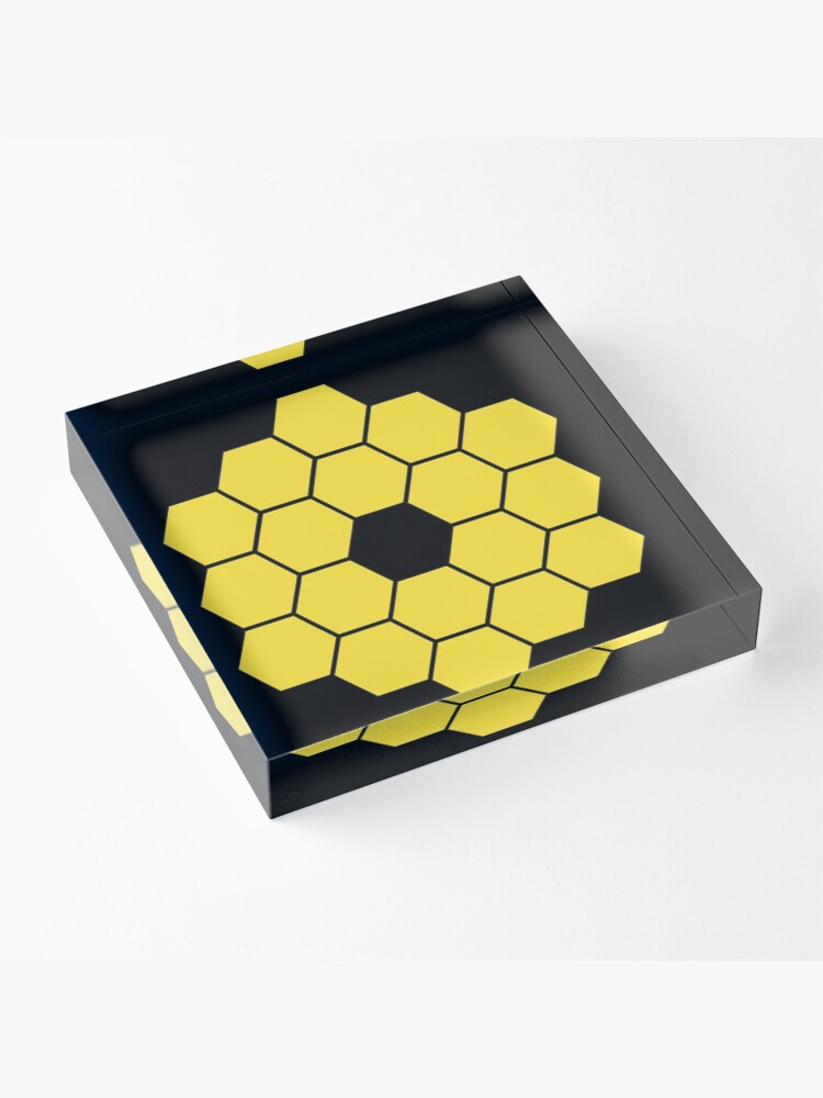 Alternate view of JWST James Webb Space Telescope Acrylic Block