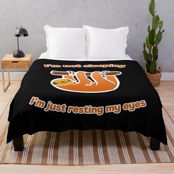 Item preview, I'm Not Sleeping I'm Just Resting My Eyes Sloth Sleepy Baby designed and sold by Cute and Funny Animal Art Designs.