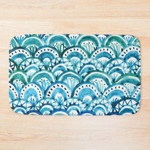 Item preview, Boho Blue Watercolor Pattern designed and sold by Julie Erin Designs.