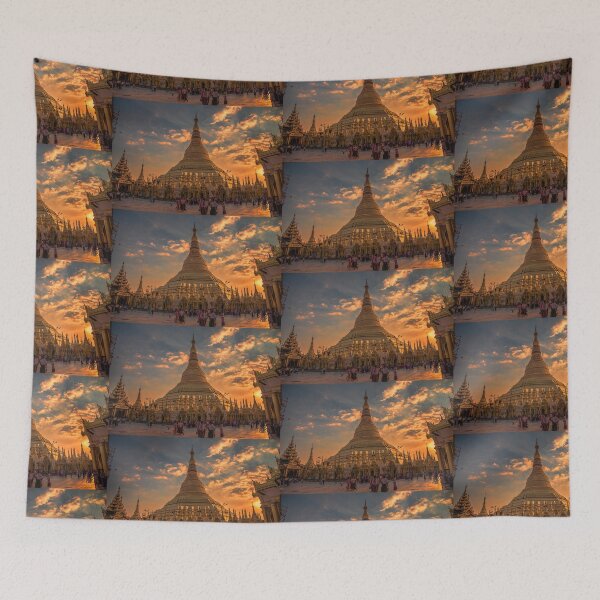 Item preview, Myanmar. Yangon. Shwedagon Pagoda. Main Stupa. Sunset. designed and sold by vadim19.