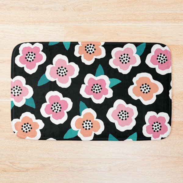 Item preview, Scandi Briar Roses - pink on black designed and sold by Daisy Beatrice.