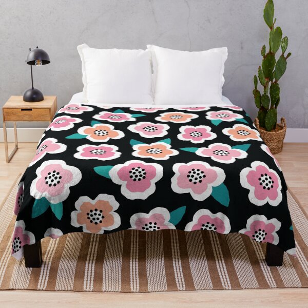 Item preview, Scandi Briar Roses - pink on black designed and sold by Daisy Beatrice.