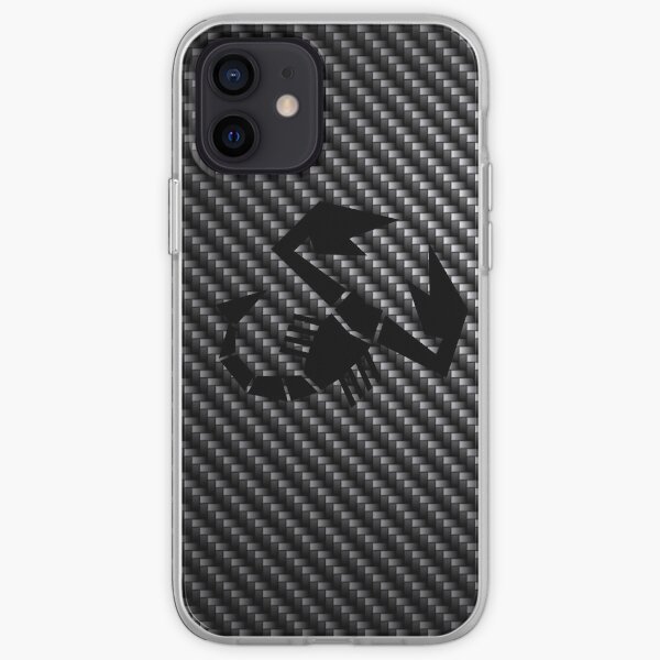 Abarth logo carbone Coque souple iPhone