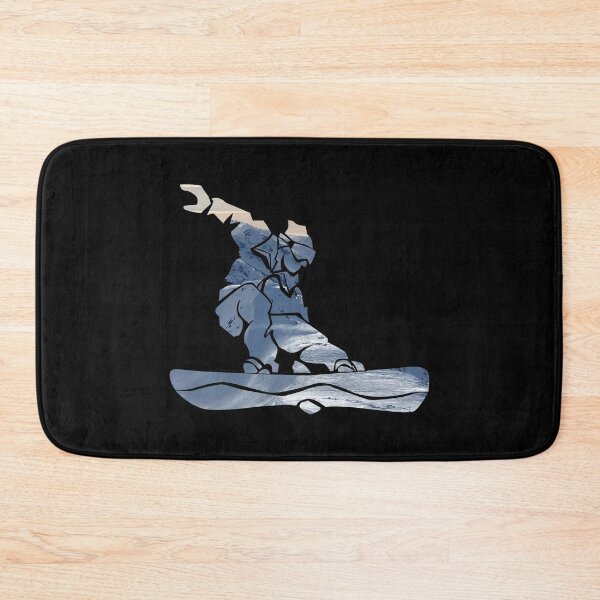 Item preview, Snowboarder Silhouette Outline with Winter Mountains designed and sold by Cute and Funny Animal Art Designs.