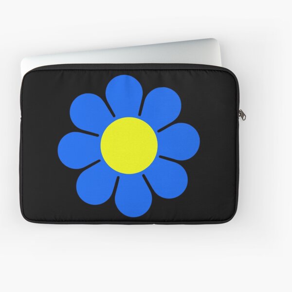 Blue Yellow Hippy Flower Daisy Laptop Sleeve