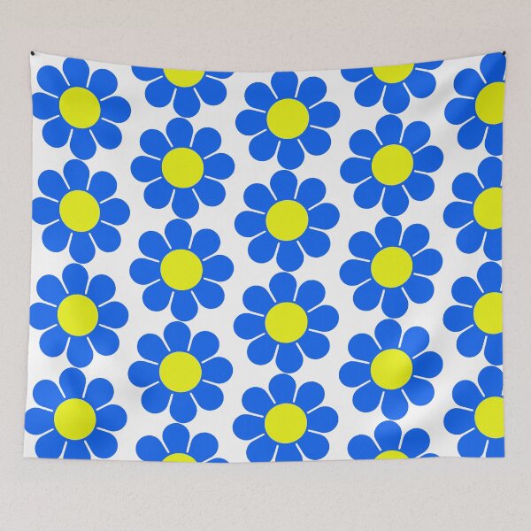 Item preview, Blue Yellow Hippy Flower Daisy designed and sold by hilda74.
