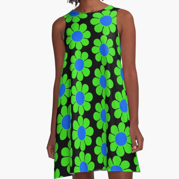 Item preview, Green Blue Hippy Flower Daisy designed and sold by hilda74.