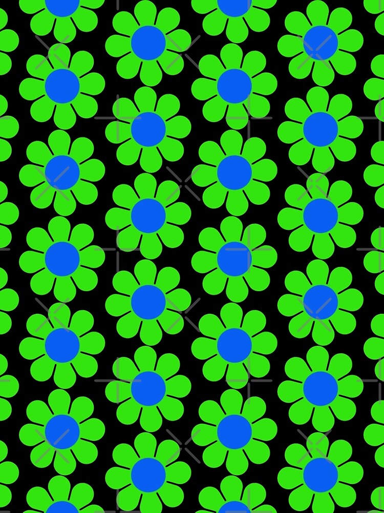 Green Blue Hippy Flower Daisy by hilda74