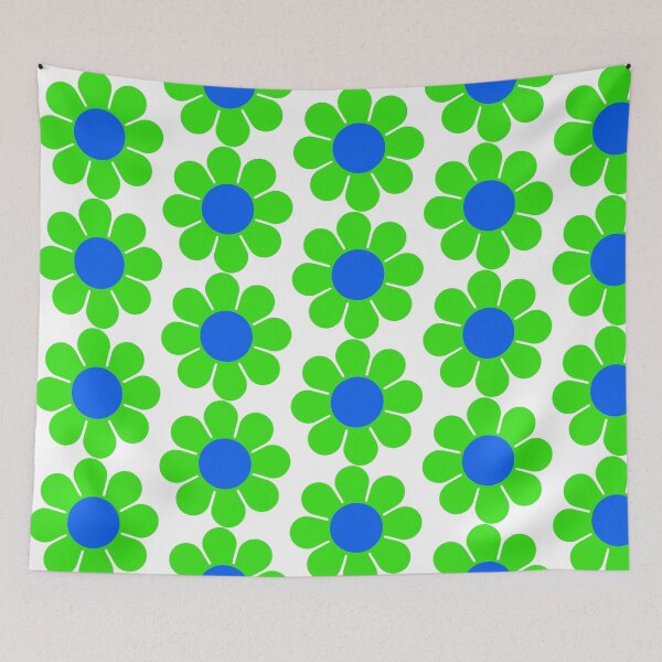 Item preview, Green Blue Hippy Flower Daisy designed and sold by hilda74.