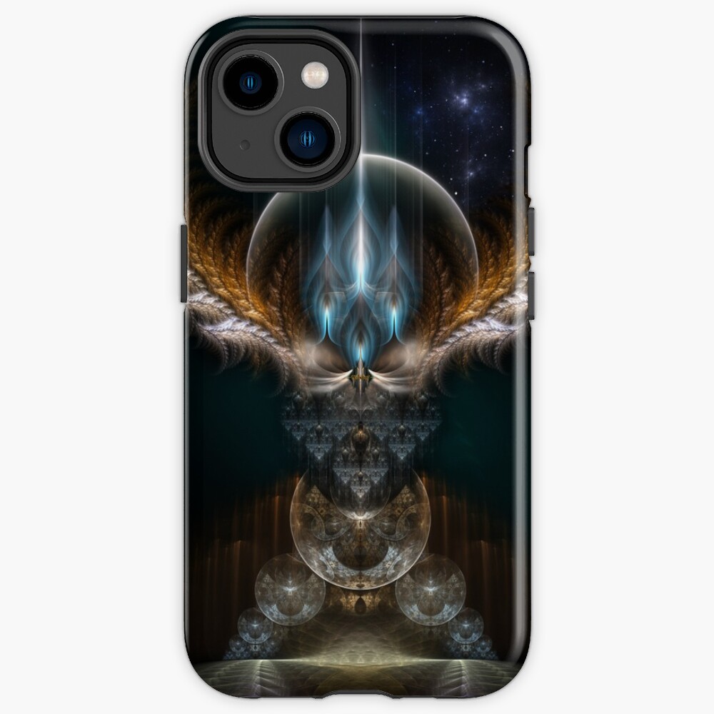 Oracle Seer Fractal Art Composition - The Astounding Wings Of Eternity 2 Oracle Seer Fractal Art Composition by Xzendor7 iPhone Case