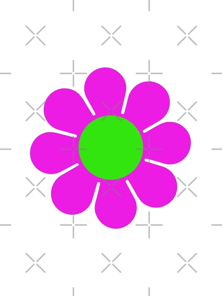 Pink Green Hippy Flower Daisy by hilda74