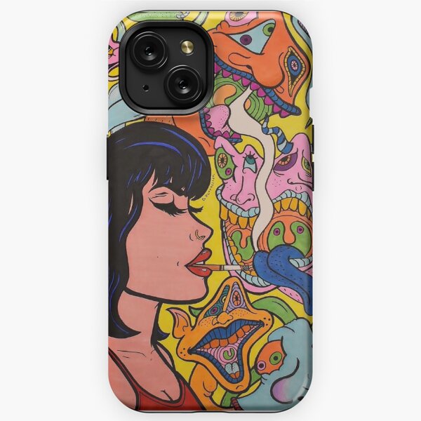 Smoking Flower Girl iPhone Case