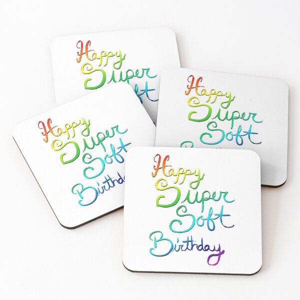 Item preview, Happy Super Soft Birthday - Rainbow designed and sold by Starfire Art.