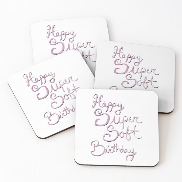 Item preview, Happy Super Soft Birthday - Pink designed and sold by Starfire Art.