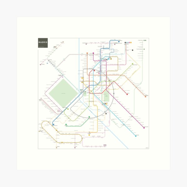 Madrid metro map Art Print