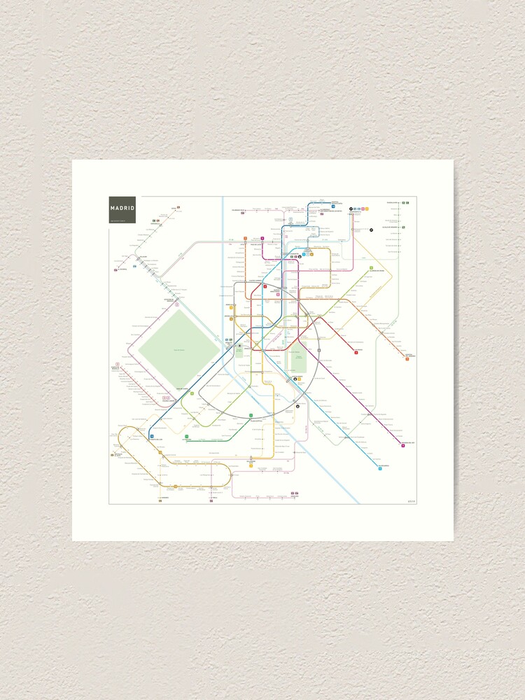 Madrid Metro Map Art Print By Jugcerovic Redbubble