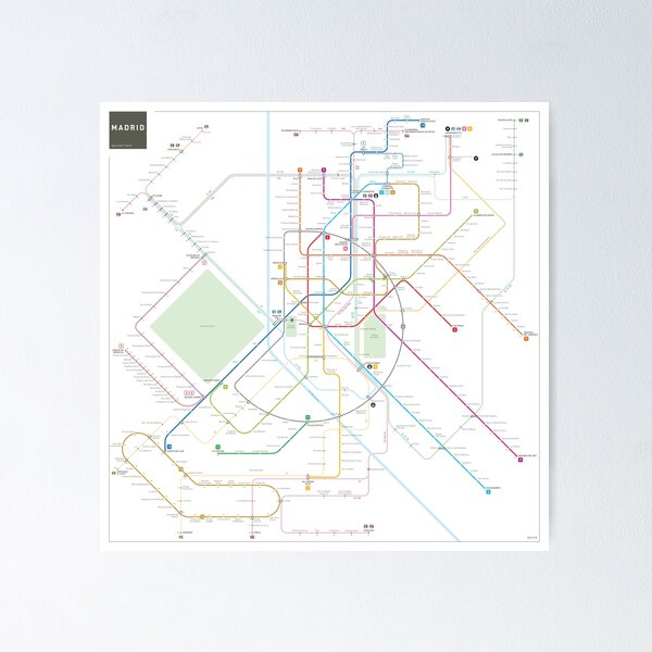 Item preview, Madrid metro map designed and sold by Jug Cerovic.
