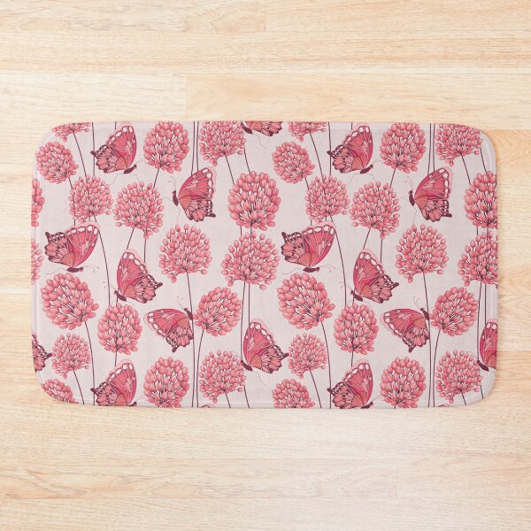 Item preview, Pink Allium and Butterflies designed and sold by Judit Gueth.