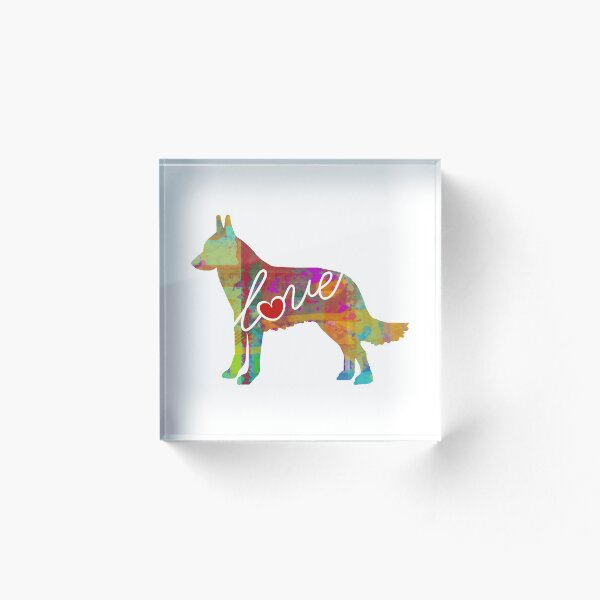 Item preview, Belgian Malinois Love - A Bright and Colorful Watercolor Style Gift designed and sold by traciwithani.