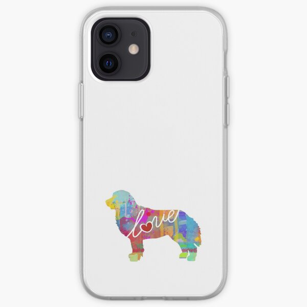 Bernese Mountain Dog Love - A Bright and Colorful Watercolor Style Gift iPhone Soft Case