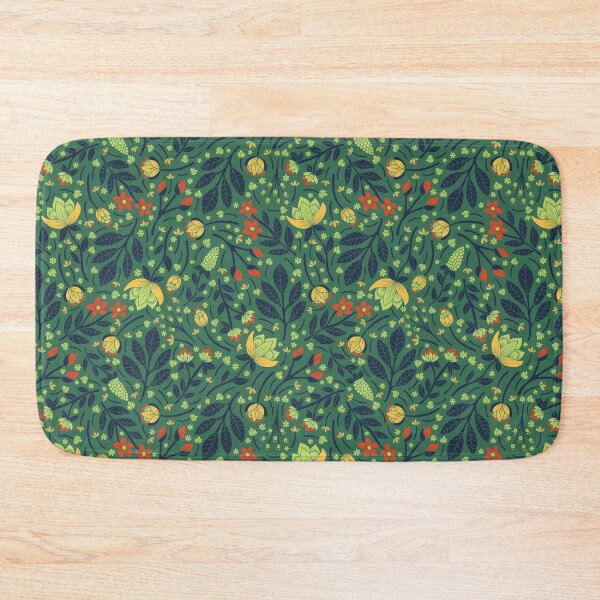 Item preview, Green, Yellow, Orange & Navy Floral designed and sold by somecallmebeth.