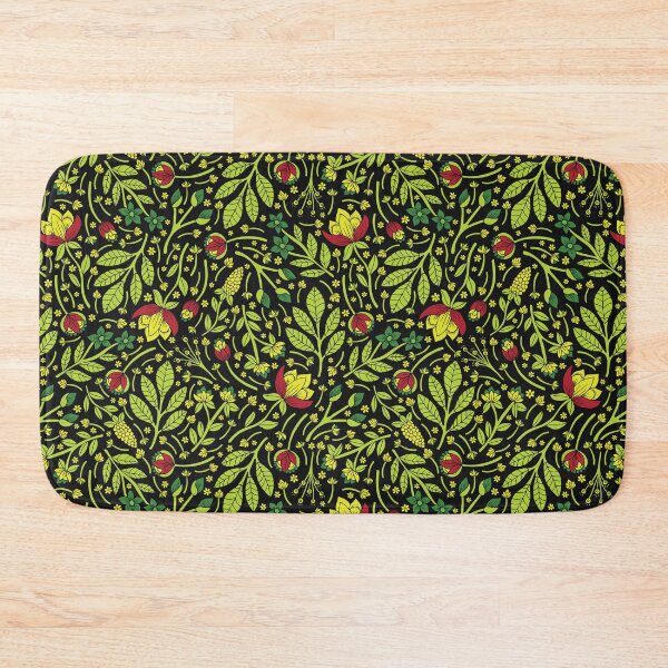Item preview, Green, Red and Black Floral Pattern designed and sold by somecallmebeth.