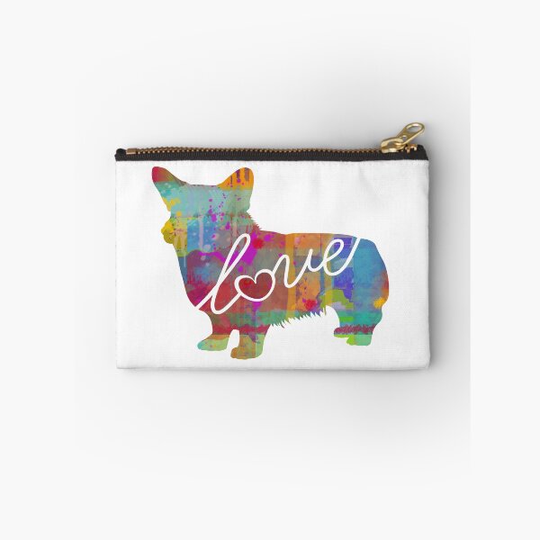 Artikelvorschau, Welsh Corgi Love – Ein helles und farbenfrohes Geschenk im Aquarellstil entworfen und verkauft von traciwithani.