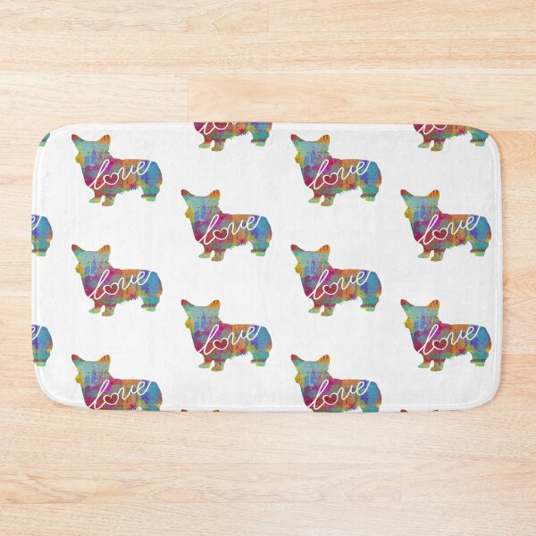 Artikelvorschau, Welsh Corgi Love – Ein helles und farbenfrohes Geschenk im Aquarellstil entworfen und verkauft von traciwithani.