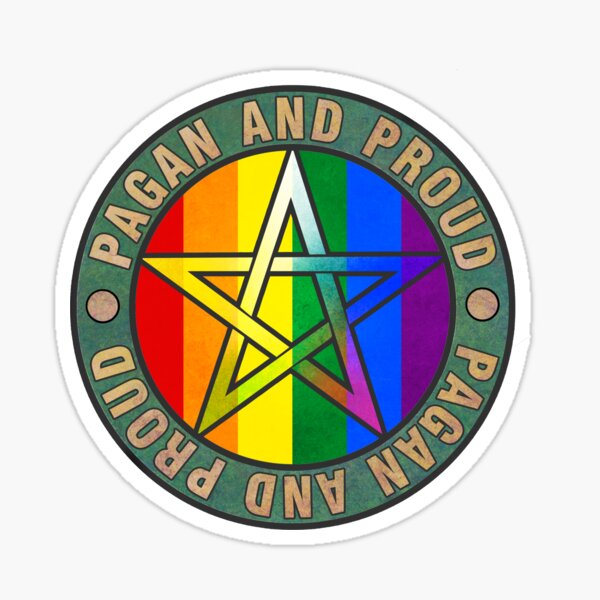 "Pagan and Proud Rainbow Pride Stickers etc." Sticker for Sale by