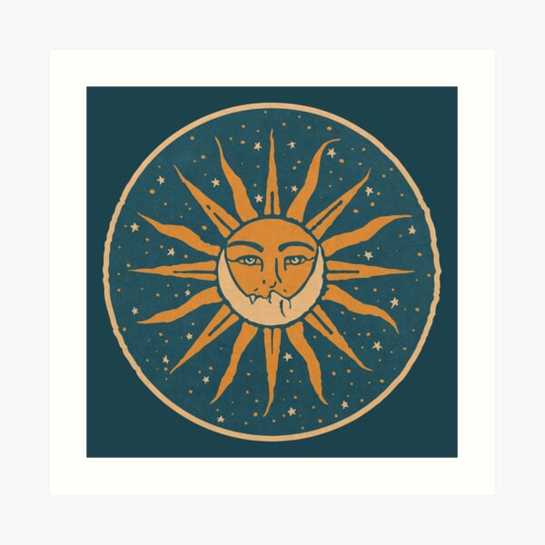 Sun and Moon | Vintage Art Print