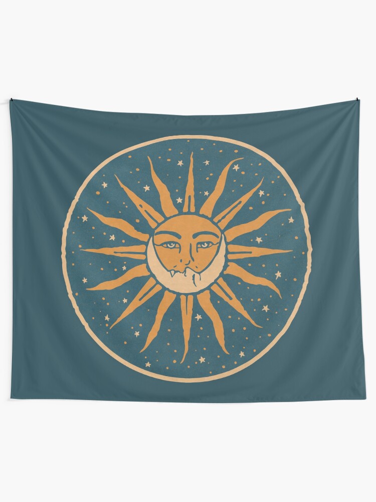 Alternate view of Sun and Moon | Vintage Tapestry