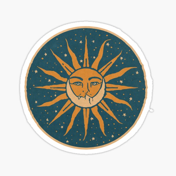 Spiritual Stickersspiritual Sun and Moon Stickerwaterproof Stickers 