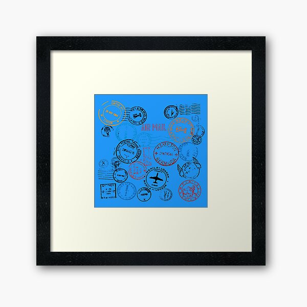 Stamped Mail Framed Art Print