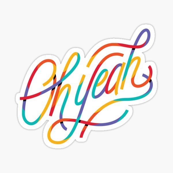 Oh yeah - Rainbow Liquorice Sticker